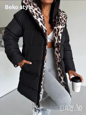 Двулицево дамско яке с качулка, снимка 2 - Якета - 52507409