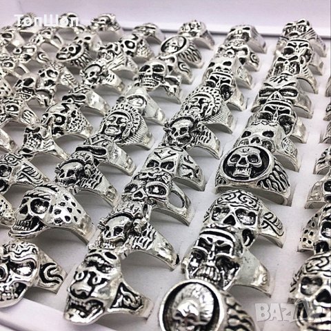 Пръстени с черепи - Медицинска стомана, снимка 3 - Пръстени - 19064986