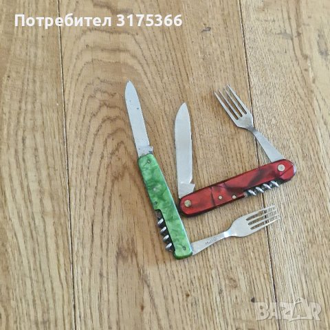 Две джобни ножчета с вилички, снимка 1 - Ножове - 44127693
