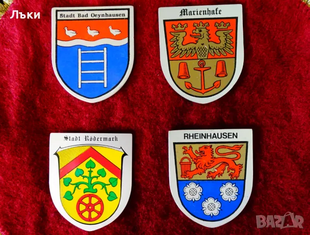 Немски гербове от дуралуминий 4 броя. , снимка 4 - Антикварни и старинни предмети - 49921374