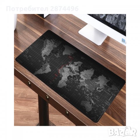 2118 Голяма геймърска подложка за бюро с принт Карта на света, снимка 11 - Геймърски - 34993725
