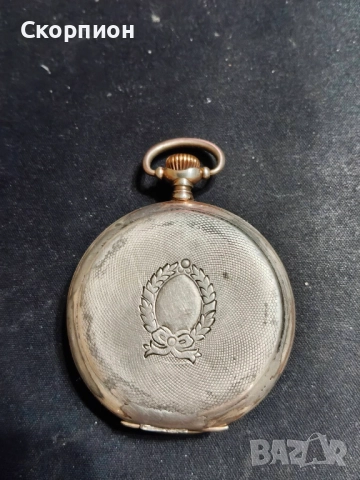 Джобен СРЕБЪРЕН часовник - JUNGHANS - ГЕРМАНИЯ - 15 РУБИНА, снимка 14 - Джобни - 48834021