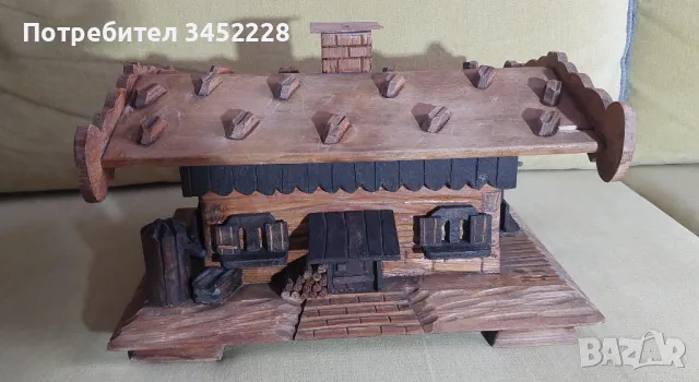 дърворезба къщичка кутия за ценители , снимка 1