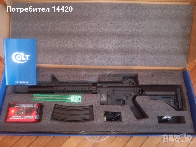 Аерсофт реплика на каеабина Colt M4, снимка 7 - Други игри - 53148411