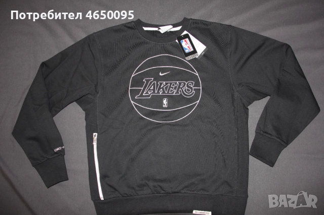 Чисто Ново Nike NBA LA Lakers Standard Issue Crew Sweatshirt