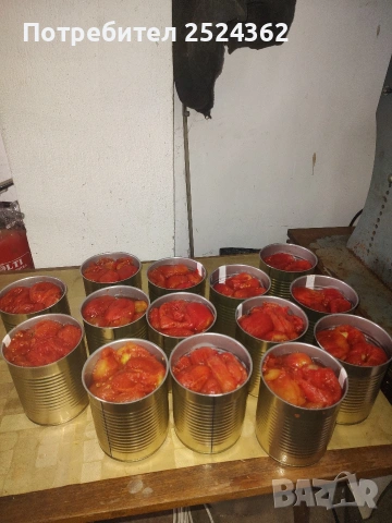 Консерви от домашни белени домати 1 литър. , снимка 2 - Домашни продукти - 53335776