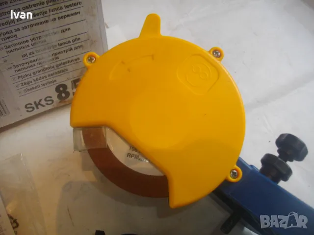 85W Ф108мм НОВА ОРИГИНАЛНА НЕМСКА ЕЛЕКТРИЧЕСКА МАШИНА 2007г. ЗАТОЧВАНЕ ВЕРИГИ ВЕРИЖНИ ТРИОНИ EINHELL, снимка 8 - Други инструменти - 47967265