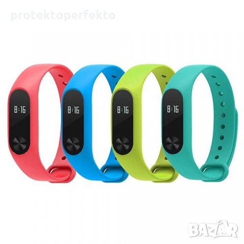 Цветна каишка за XIAOMI Mi Band 2, Mi Band 3, Mi Band 4, 5  червен цвят, снимка 4 - Каишки за часовници - 32291926