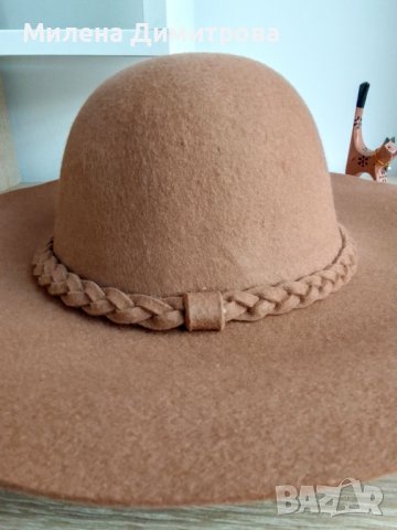 Дамска шапка с периферия 100% вълна, снимка 5 - Шапки - 43238124