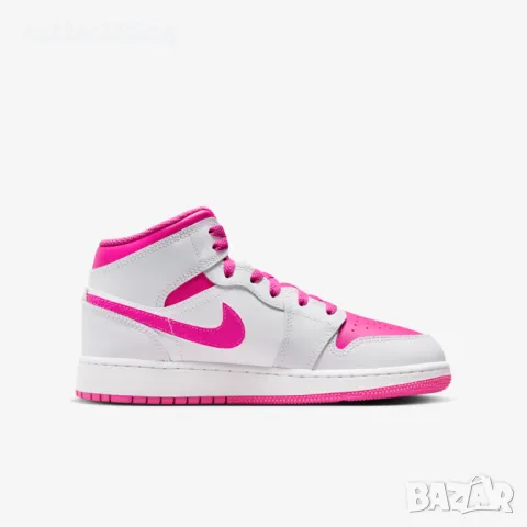 Nike - Air Jordan 1 Mid номер 35.5 дамски бели Оригинал Код 7011, снимка 4 - Маратонки - 49993792