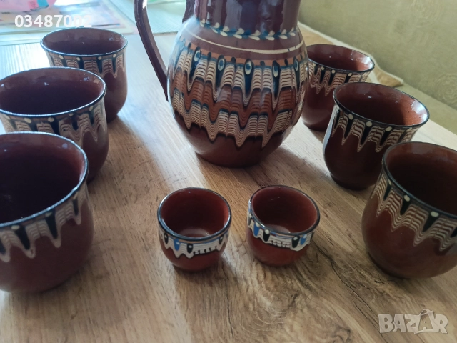 Бг керамичен сервиз за Вино, снимка 2 - Антикварни и старинни предмети - 52484664