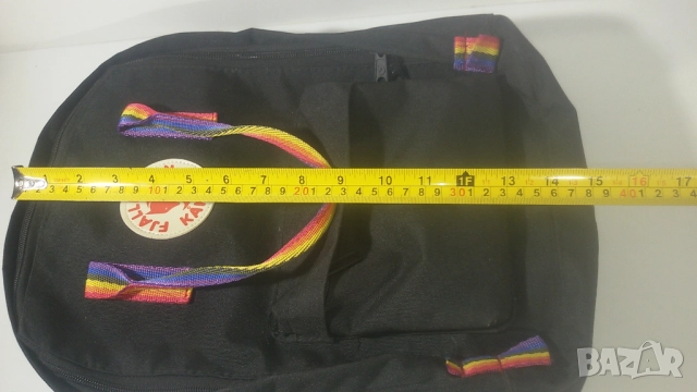 Раница Fjällräven Kanken Rainbow, черна с дъги, реплика, снимка 13 - Раници - 51836814