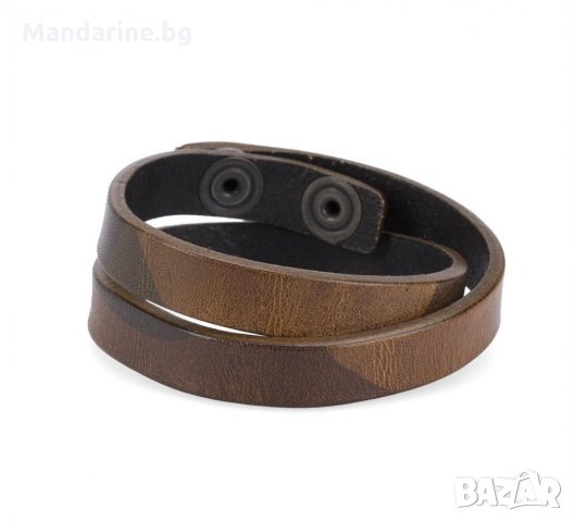 ПРОМО 🍊 DIESEL 🍊 Унисекс кожена гривна в тъмно кафяво нова с етикети и сертификат, снимка 6 - Гривни - 26963010