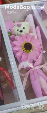 Перфектния подарък за всяка дама - мече с цветя, снимка 4 - Декорация за дома - 48574317