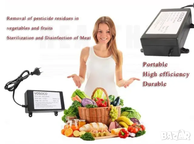 Преносим Озон Генератор на Озон Почистваща Машина за Вода Зеленчуци Плодове Месо Миризми 10W 1000mgh
