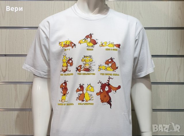 Нова мъжка забавна тениска с трансферен печат Секс пози, кози, закачки