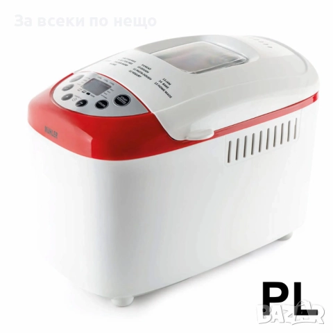 Хлебопекарна Muhler MBM-1502, две бъркалки, бял-червен Код P1653