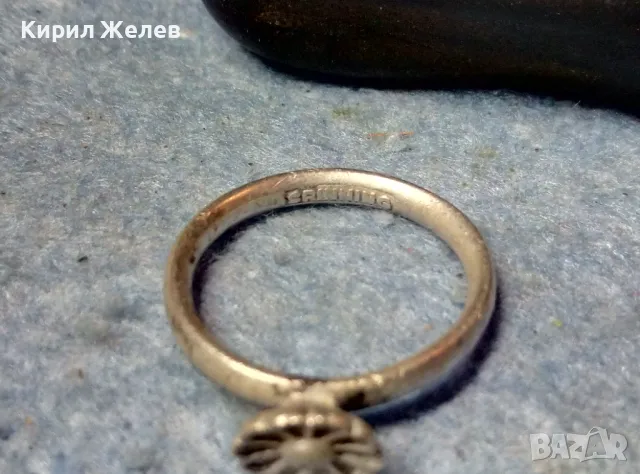 SPINNING Марков СРЕБЪРЕН ПРЪСТЕН СРЕБРО 925 с ЩЕМПЕЛ на БИЖУТЕРА БУТИКОВО БИЖУ РЪЧНА РАБОТА 38596, снимка 3 - Пръстени - 49153627