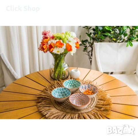 Комплект 4 керамични купички, различни модели, снимка 2 - Сервизи - 53456897