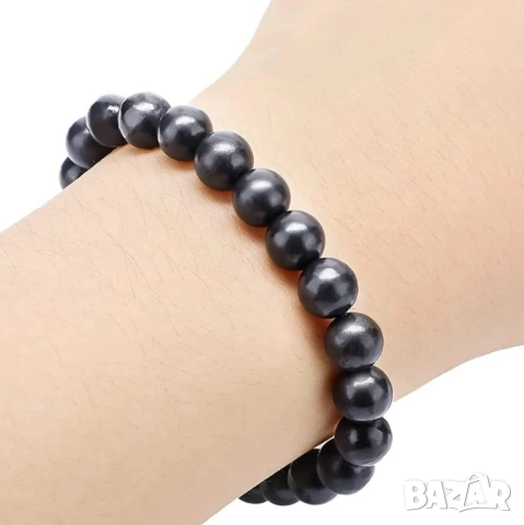 Защитна Гривна от Шунгит Премахва Статичния Електрически Заряд Неутрализира Статичното Електричество, снимка 9 - Гривни - 41801702