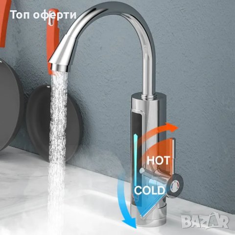 Проточен метален бойлер с дисплей 3000W, снимка 6 - Бойлери - 43354502