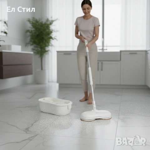 Електрически моп със спрей и центрофуга – за бързо и ефективно почистване, снимка 2 - Парочистачки и Водоструйки - 53567275