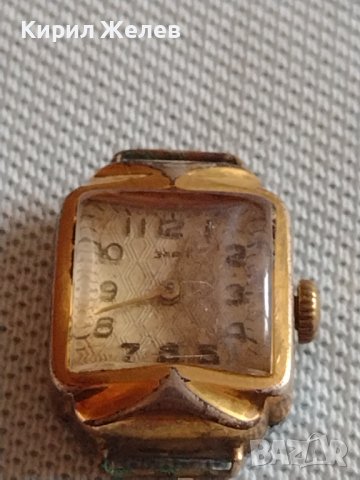Стар механичен часовник с позлатена рамка за КОЛЕКЦИЯ 43075, снимка 1 - Други ценни предмети - 43905538