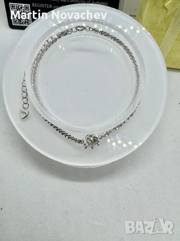 Сребърна гривна с мойсанит (Диамант) 1 карат, снимка 6 - Гривни - 53503196