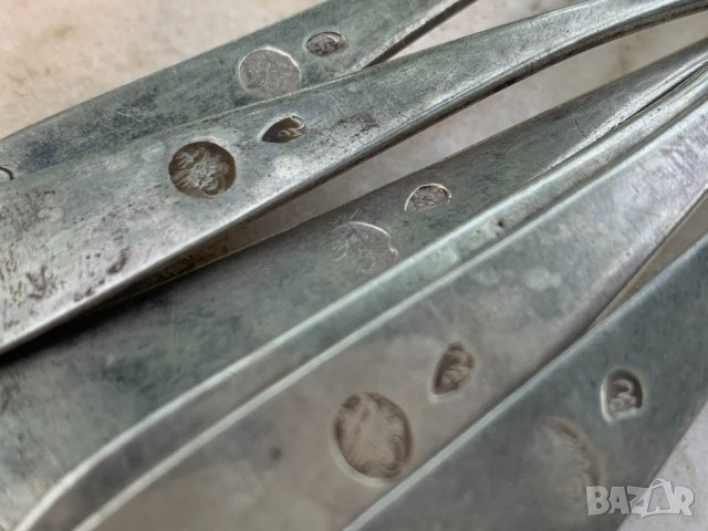 Сребърни лъжички за чай/кафе с тугри, снимка 6 - Прибори за хранене, готвене и сервиране - 33506602