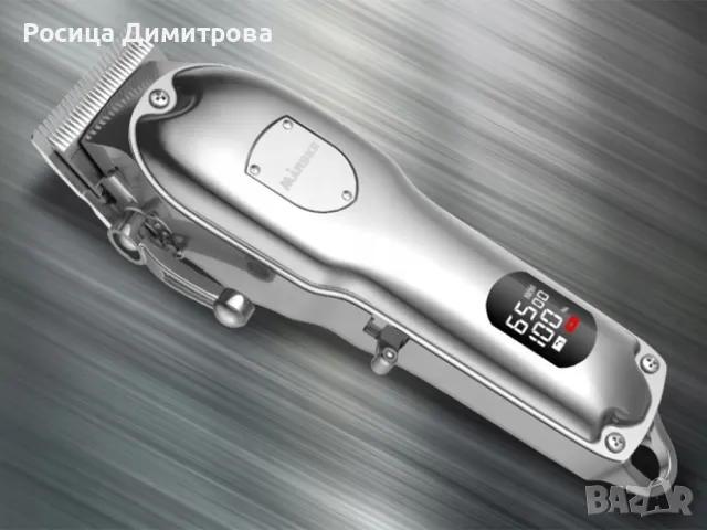 ПРОФЕСИОНАЛНА електрическа машинка за подстригване с LCD дисплей, снимка 2 - Фризьорски принадлежности - 49723334