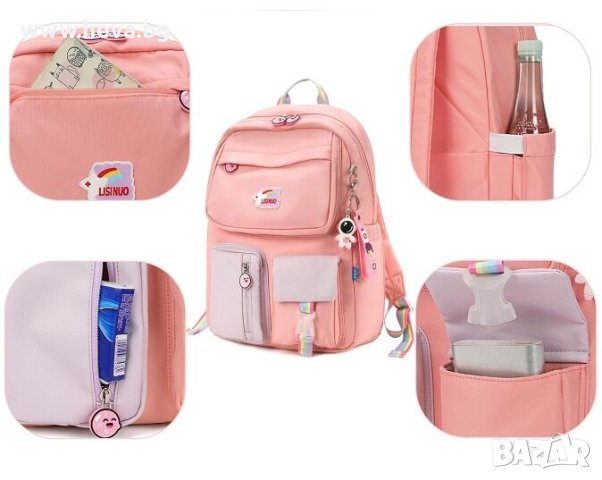 Детска раница с подарък ключодържател 30х15х43см., снимка 2 - Раници - 43401933