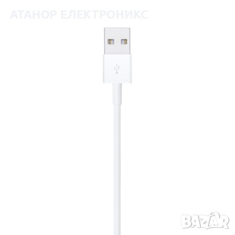 Apple - Оригинален кабел за данни  USB-A към Lightning, 1 м - бял, снимка 3 - Оригинални зарядни - 43778874