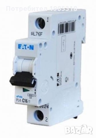 ПРЕДПАЗИТЕЛ АВТОМАТИЧЕН EATON PL6-C16, 16A, 1P, 6KA