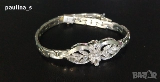 Антична бижутерия / гривна сребро 925 с прозрачни топази