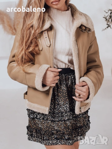 Дамско кожено яке SHEREB, 2цвята , снимка 10 - Якета - 47710028