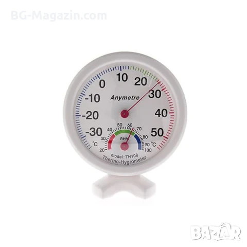 Аналогов термометър с влагомер за въздух хигрометър дома стая тераса вътрешна или външна температура, снимка 4 - Други стоки за дома - 51028576