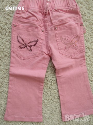 Розови дънки за момиченце, размер 1, нови, снимка 5 - Бебешки дънки - 44865870