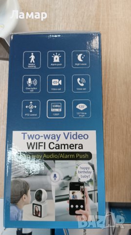 WiFi безжична IP камера с дисплей бебефон 6MP нощно виждане, снимка 4 - IP камери - 44050822