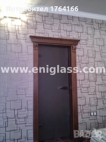 Интериорна закалена стъклена врата с мат и алуминиева каса, снимка 6 - Интериорни врати - 47894103