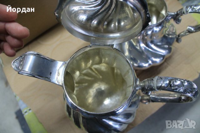 Сребърен немски сервиз 19век, снимка 8 - Антикварни и старинни предмети - 27609003