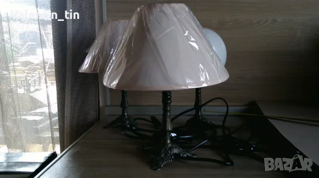 Месингови нощни , настолни лампи - комплект две, снимка 4 - Настолни лампи - 49127439