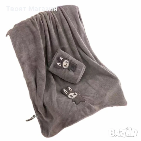  Комплект от 2 меки бродирани кърпи – за баня и плаж | 35×75 см & 70×140 см, снимка 11 - Хавлиени кърпи - 51081010