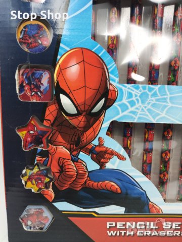 Spiderman marvel сет цветни моливи с гумички , снимка 4 - Рисуване и оцветяване - 44032599