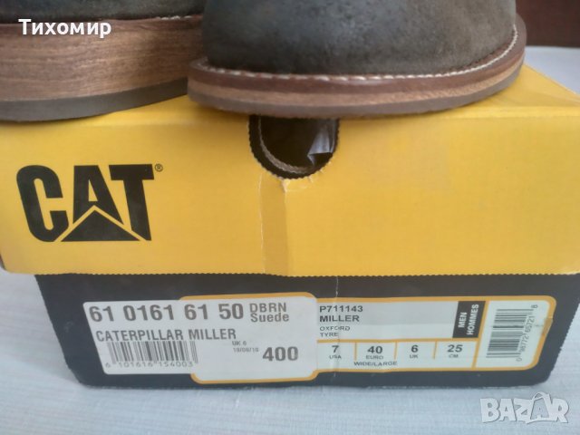 Обувки естествена кожа Caterpillar Miller suede leather, снимка 2 - Официални обувки - 43743919
