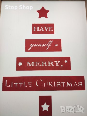 Дървена коледна картина табела Christmas , снимка 6 - Картини - 38773156