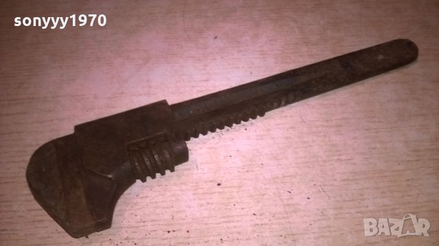 АНТИК-стар раздвижен ключ-антика-внос швеицария 25х6см, снимка 3 - Ключове - 26646611