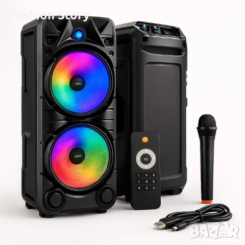 Парти тонколона - ZQS8210 LED Light Speaker, снимка 3 - Bluetooth тонколони - 51773252