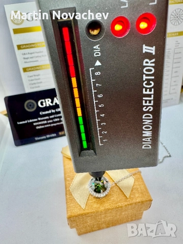 Сребърно колие с мойсанит (Диамант) 5 карата, снимка 15 - Колиета, медальони, синджири - 51685277