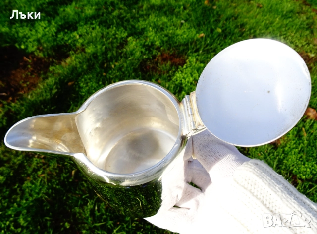 Швейцарска посребрена кана за кафе. , снимка 8 - Антикварни и старинни предмети - 52674489