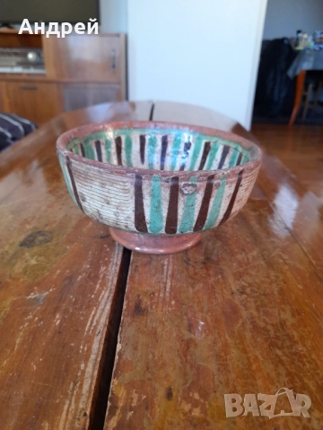 Стара керамична паница #14, снимка 2 - Други ценни предмети - 52850880